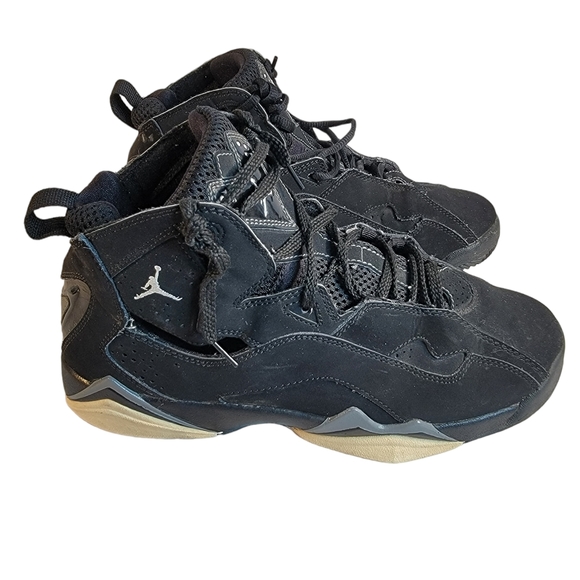 Nike Air Jordan True Flight 343795-010 Black Basketball Shoes Sneakers Boys 7Y - Picture 4 of 11
